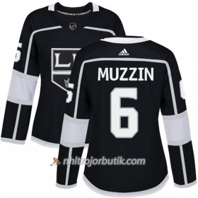 Dame Ishockey Los Angeles Kings Tröja Jake Muzzin 6 Adidas 2017-2018 Svart Authentic